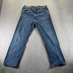 Urban Star Road Runner Apparel Jeans Men 34x32 Blue Denim Straight Stretch Faded